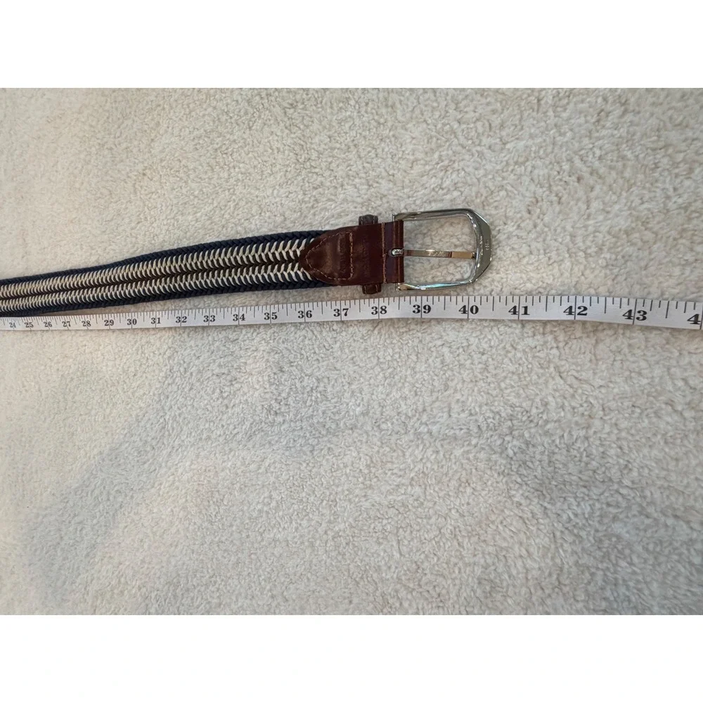 Alero Sport 36 M/L The Joe Woven Belt Braided Leather Trim Made in Italy $126